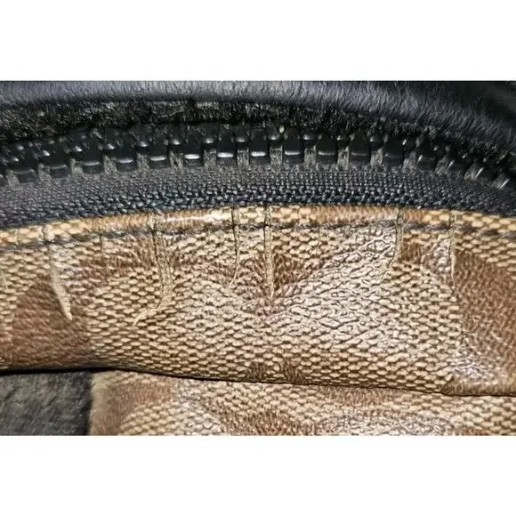 COACH Edge Backpack In Signature Canvas C Tan Leather Unisex Crossbody 13x10x3.5 - Picture 4 of 16